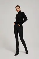 Marisse Black Waxed Skinny Trousers