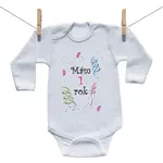 Boodyy Body s dlhým rukávom Mám 1 rok - Dievča 86 (12-18 mesiacov)