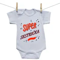 Boodyy Body s krátkym rukávom Super sestrička 50 (0 mesiacov)