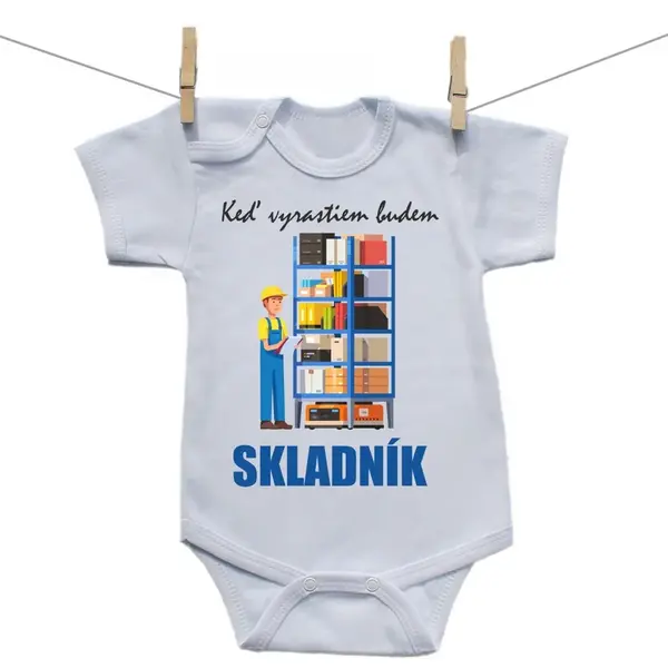 Boodyy Body s krátkym rukávom Keď vyrastiem budem skladník 62 (2-4 mesiace)