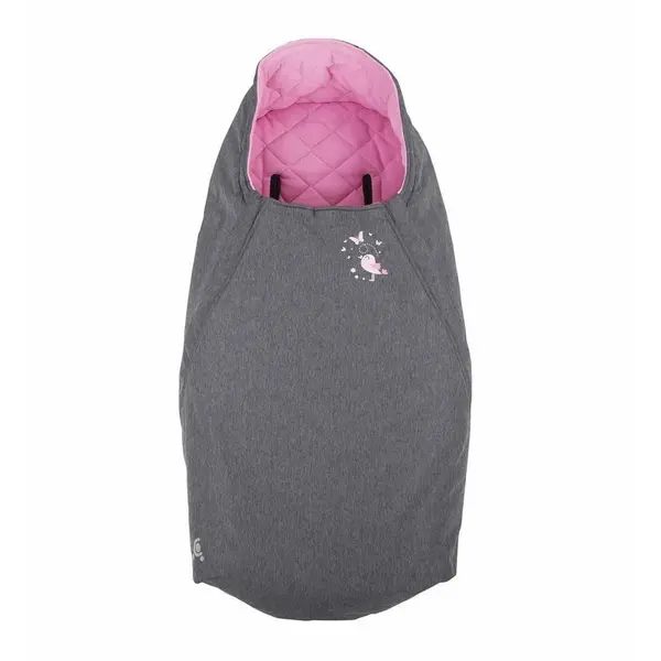 CuddleCo Comfi-Extreme, Detský fusak, 90x50cm, šedá melanž/ružová