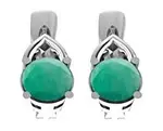 Beneto Exclusive Stříbrné náušnice se smaragdy SMAAGUC1950
