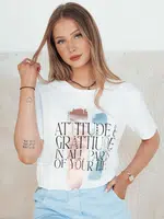T-shirt damski MISTAL biały Dstreet