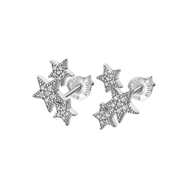 Lotus Silver Elegantné strieborné náušnice so zirkónmi Hviezdičky na LP3192-4 / 1