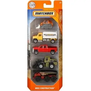 Matchbox 4 ks pracovné vozidlá - stavenisko