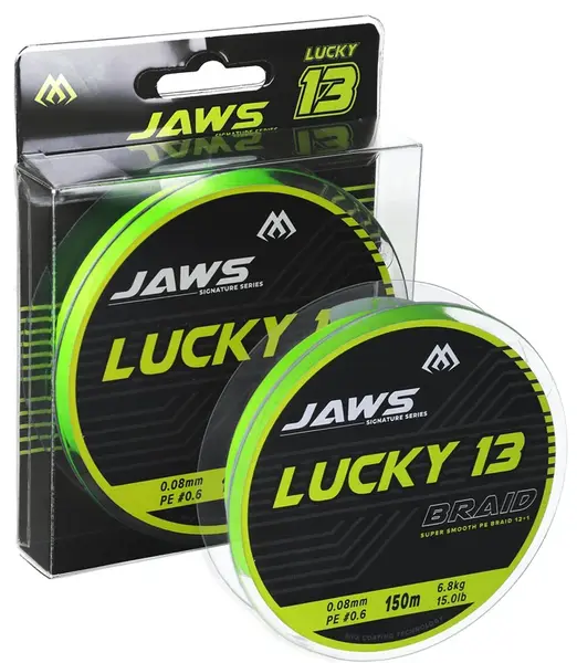 Mikado splietaná šnúra jaws lucky 13 fluo zelená 150 m - 0,10 mm 8,7 kg