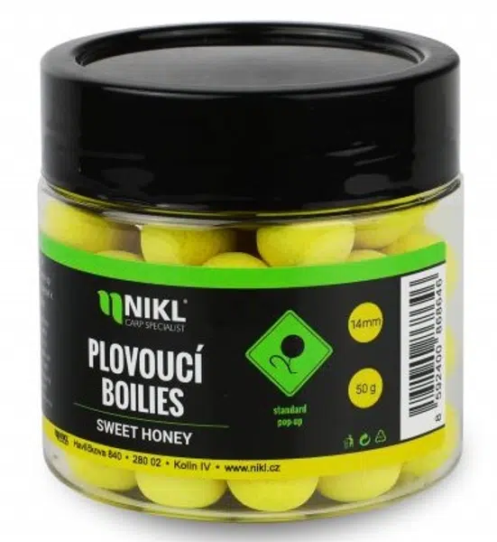Nikl plávajúce boilies sweet honey - 18 mm 50 g