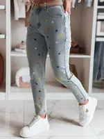 Dámske slim fit rifle s hviezdičkami