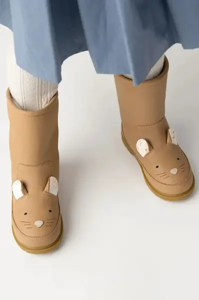 Dětské kožené zimní boty Donsje Wadudu Exclusive Boots Mouse hnědá barva, 2022122