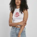 Women's turtleneck with a short top in white