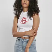 Women's turtleneck with a short top in white