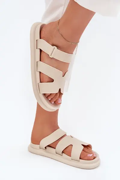 Boto Dámske Gumové Sandále S Pásikom Béžové Tavirae