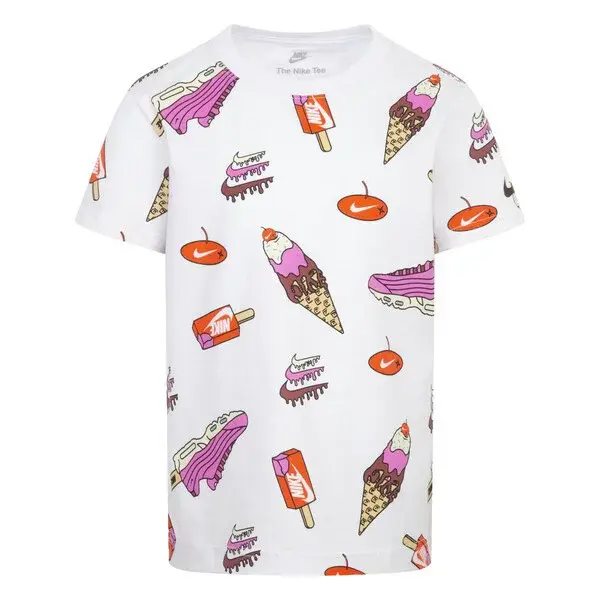 Nike sole food print ss basic tee 98-104 cm