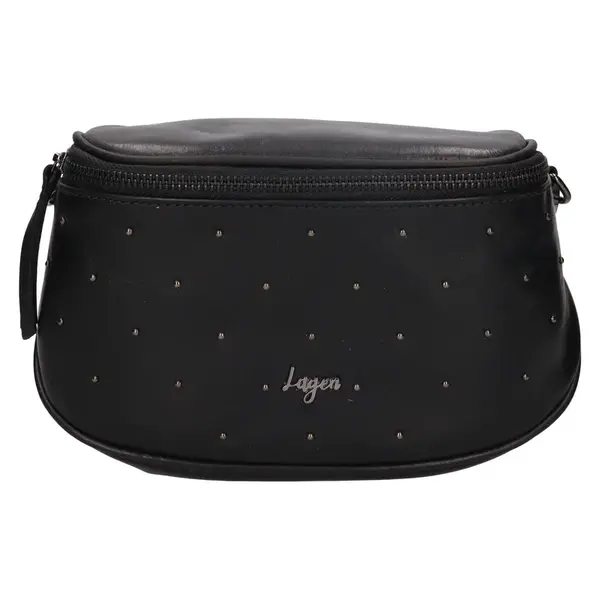 Dámská kožená ledvinka Lagen Balvie - černá