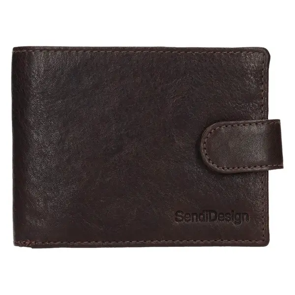 Pánská kožená peněženka SendiDesign Robert - hnědá
