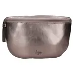 Dámská kožená ledvinka Lagen Trine - stříbrná