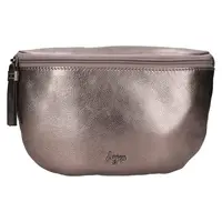 Dámská kožená ledvinka Lagen Trine - stříbrná