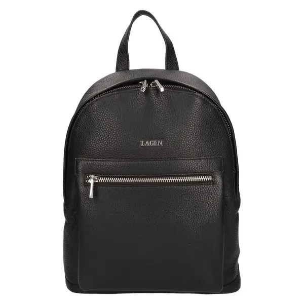 Dámsky kožený batoh Lagen Stela - čierna