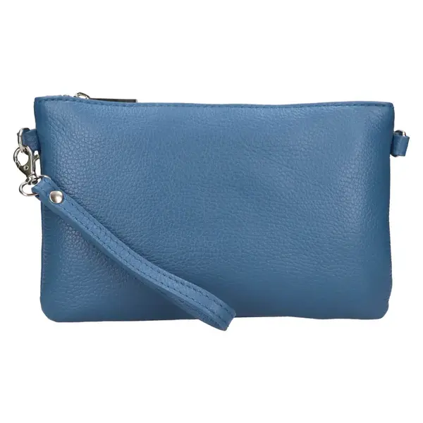 Dámska kožená plesová listová kabelka Italia Tea - sýtomodrá