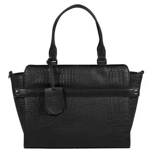 Dámska kožená kabelka Burkely Holle - čierna