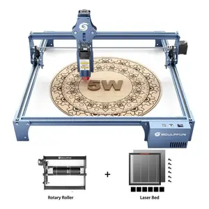SCULPFUN S9 5.5W Laser Engraver + Laser Bed + Rotary Roller