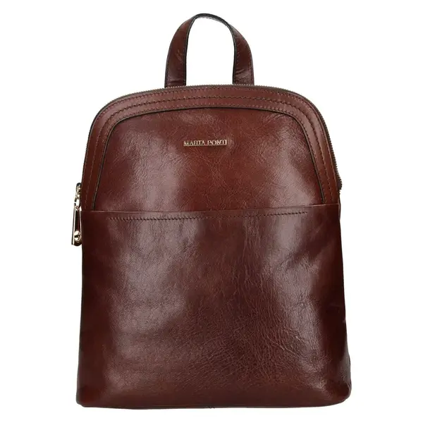 Dámsky kožený batoh Marta Ponti Inea - hnedá