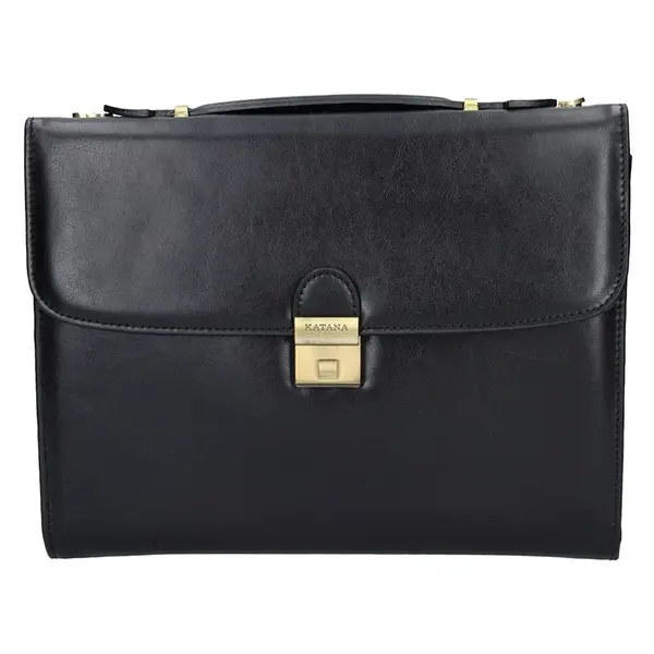 Pánske kožené spisovka Katana Eduard - čierna