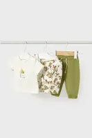 Kojenecká tepláková souprava Mayoral Newborn zelená barva, 1801