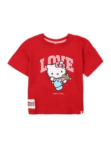 Only Mini Tričko 'KMGKITTY'  ružová / červená / čierna / biela