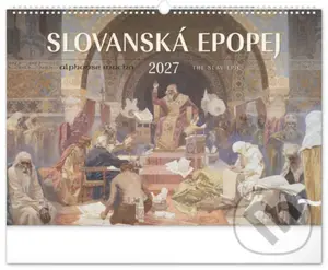 NOTIQUE Nástenný kalendár Slovanská epopej – Alfons Mucha 2027, 48 x 33 cm