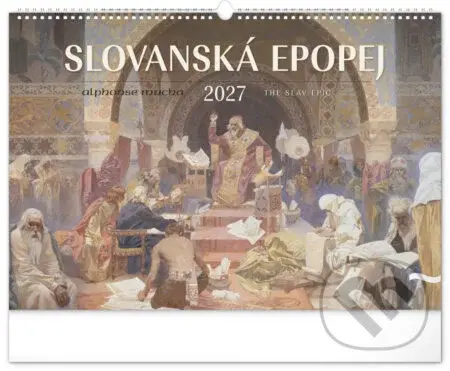 NOTIQUE Nástenný kalendár Slovanská epopej – Alfons Mucha 2027, 48 x 33 cm