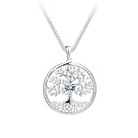 Preciosa Krásný stříbrný náhrdelník Strom života Sparkling Tree of Life 5329 00 (řetízek, přívěsek)
