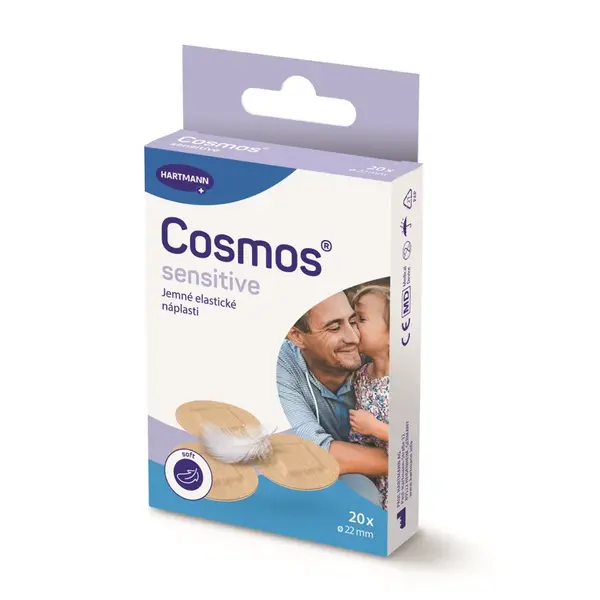 Cosmos sensitive jemná kulatá náplast 22mm 20ks