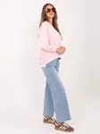 Jasnoružová oversized mikina
