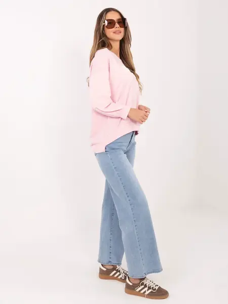 Jasnoružová oversized mikina