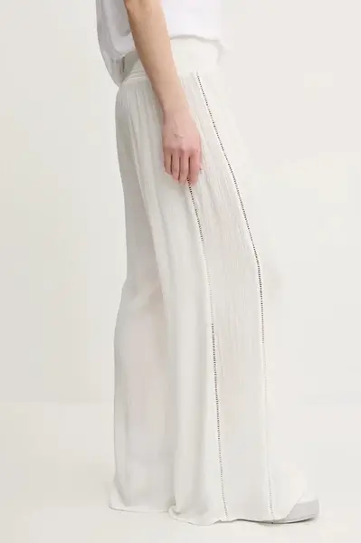 Kalhoty Superdry dámské, béžová barva, široké, high waist, W7011181A-71D