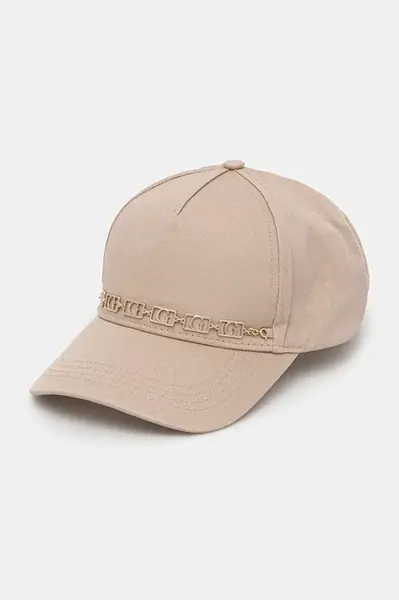 Kšiltovka Guess béžová barva, s aplikací, AW5281 COT01