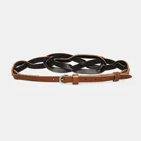 Kožený pásek Weekend Max Mara dámský, hnědá barva, 2515501055600