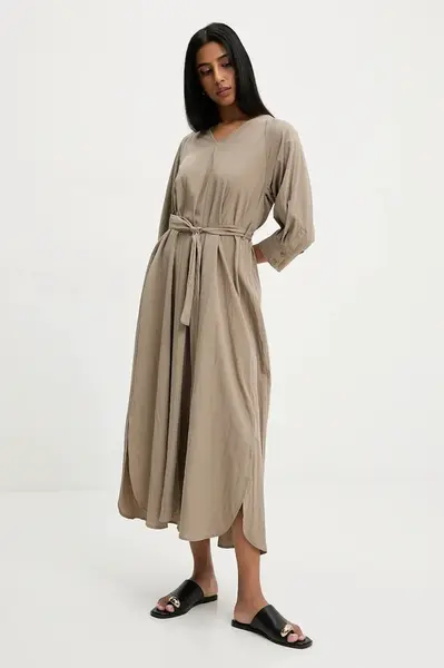 Šaty Answear.LAB béžová barva, maxi