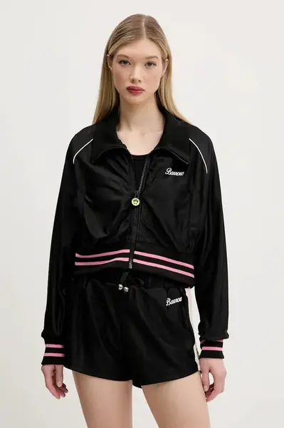 Mikina Barrow dámská, černá barva, s aplikací, S5BWWOBO113