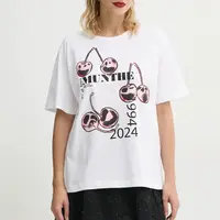 Bavlněné tričko MUNTHE FELITA bílá barva, 251110125160