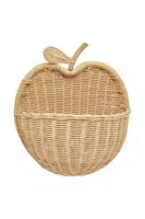 Nástěnný úložný koš OYOY Wall Basket Apple béžová barva