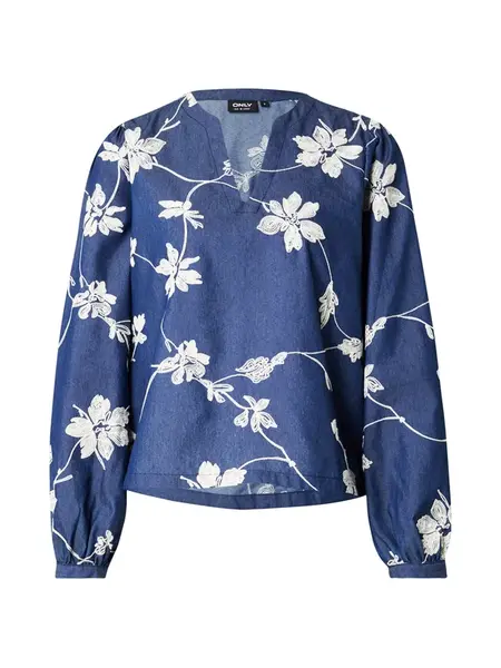 ONLY Blúzka 'ONLSAKA'  tmavomodrá / biela