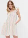 Krémové dámske pruhované šaty GAP