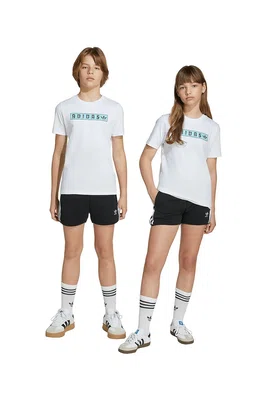 Dětské kraťasy adidas Originals černá barva, s aplikací, nastavitelný pas, JW1105