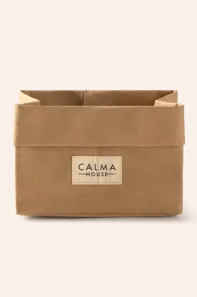 Úložný pytlík Calma House Paper béžová barva
