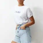 Trendyol světle modré džínové šortky a bermudy s elastickým pasem