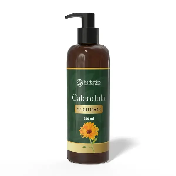 Calendula Shampoo – nechtíkový šampón na podporu rastu vlasov – 250 ml - Herbatica