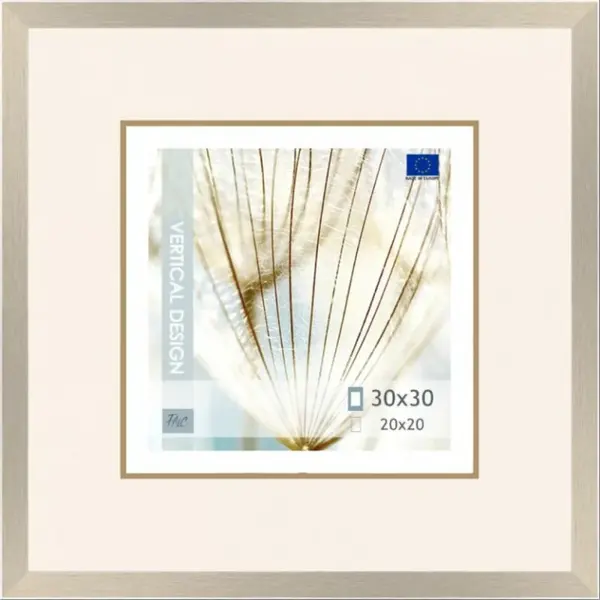 Dřevěný rám Quadro stříbrný – 30x30cm