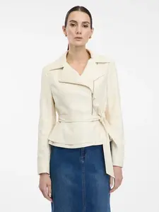 Cream women's faux leather jacket ORSAY - Women's